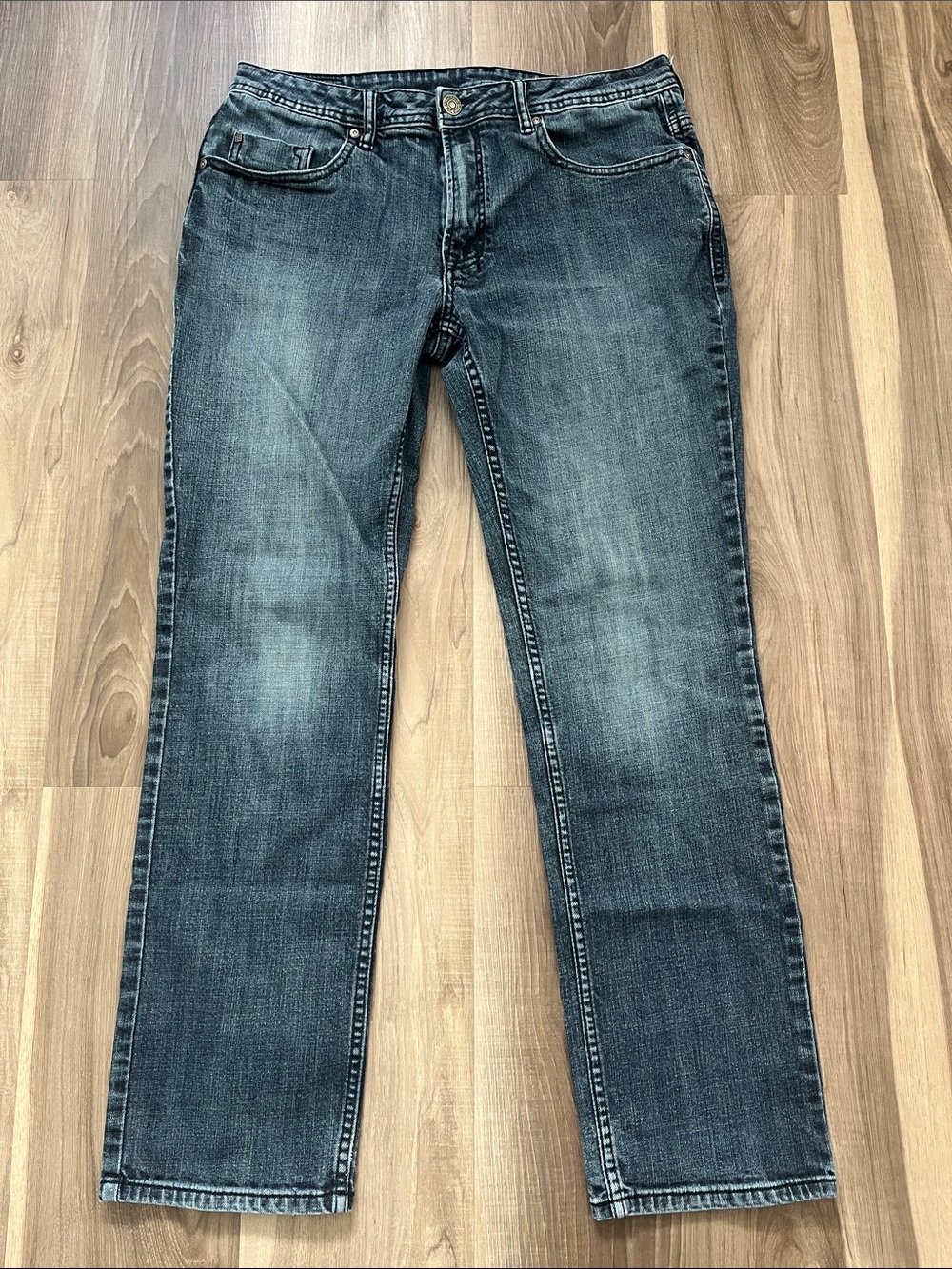 Men's Buffalo David Bitton 99% Cotton Blue Washed Straight-Leg Jeans Jack-X